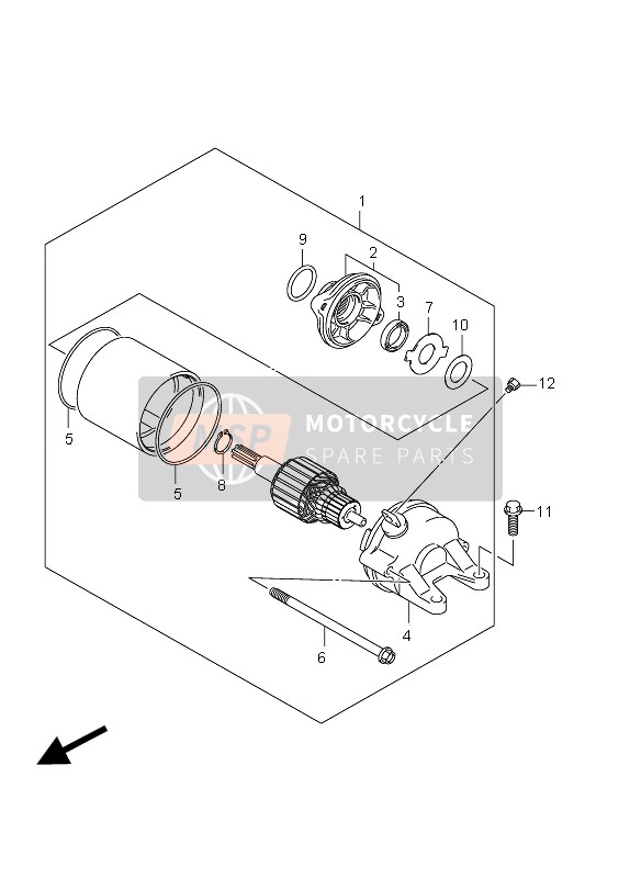 Suzuki GSX-R1000 2012 Starting Motor for a 2012 Suzuki GSX-R1000