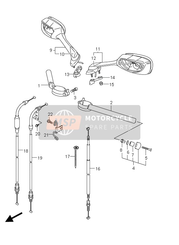 Suzuki GSX-R1000 2012 Guidon pour un 2012 Suzuki GSX-R1000