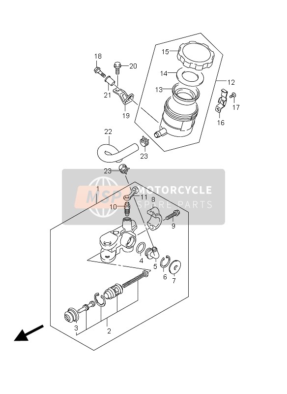 Suzuki GSX-R1000 2012 Front Master Cylinder for a 2012 Suzuki GSX-R1000