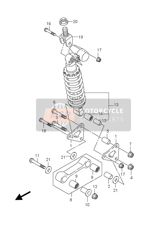 Suzuki GSX-R1000 2012 Rear Cushion Lever for a 2012 Suzuki GSX-R1000