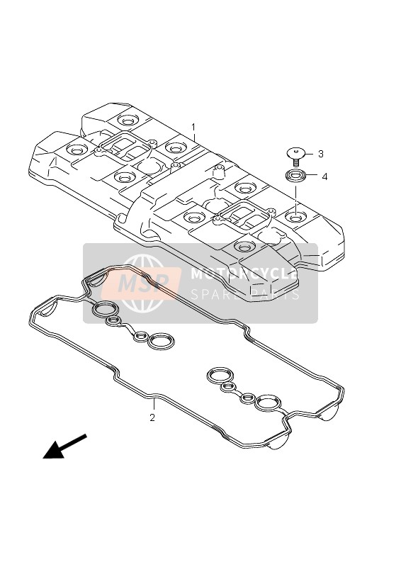 Suzuki GSF1250SA BANDIT 2012 Cylinder Head Cover for a 2012 Suzuki GSF1250SA BANDIT