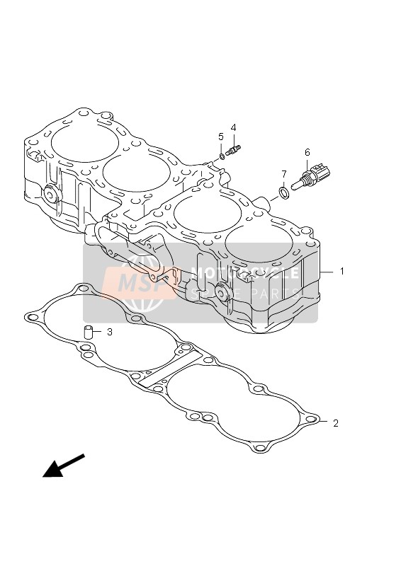 Suzuki GSF1250SA BANDIT 2012 Cylinder for a 2012 Suzuki GSF1250SA BANDIT