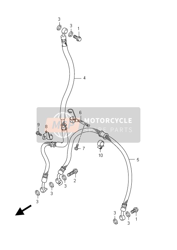 Tubo freno anteriore (GSF1250S E21) (2)