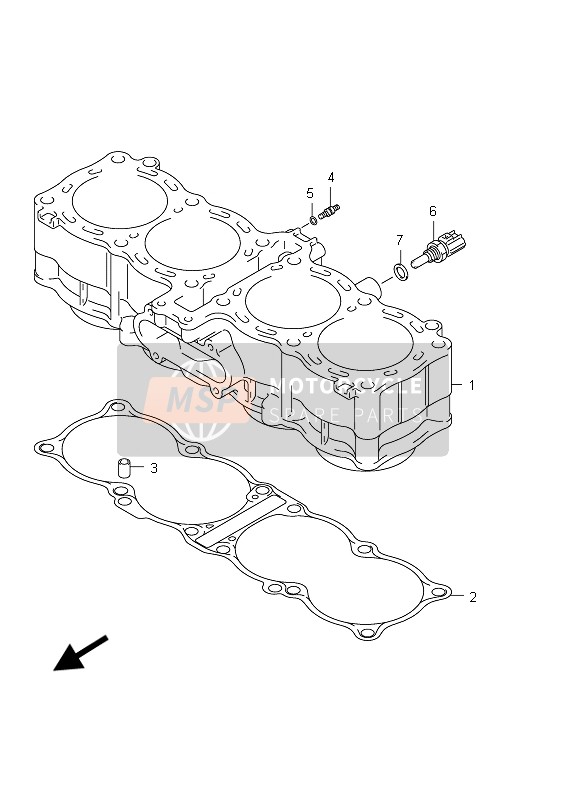 Suzuki GSX650F(A) 2012 Cylinder for a 2012 Suzuki GSX650F(A)