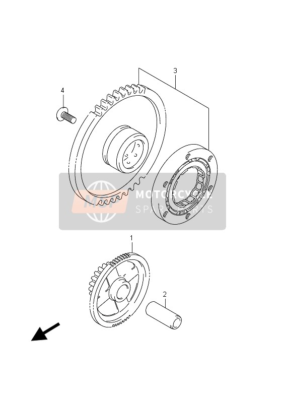 Suzuki GSX650F(A) 2012 Starter Clutch for a 2012 Suzuki GSX650F(A)