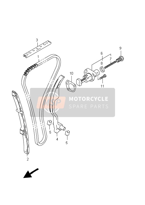 Suzuki GSX650F(A) 2012 Cadena de leva para un 2012 Suzuki GSX650F(A)