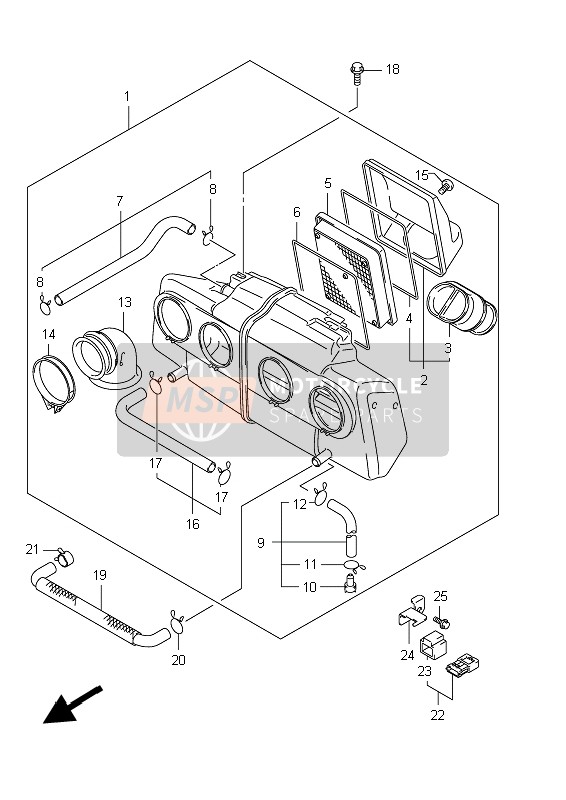 Suzuki GSX650F(A) 2012 Air Cleaner for a 2012 Suzuki GSX650F(A)