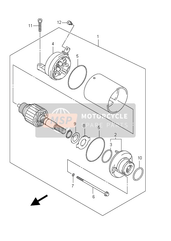 Suzuki GSX650F(A) 2012 Starting Motor for a 2012 Suzuki GSX650F(A)