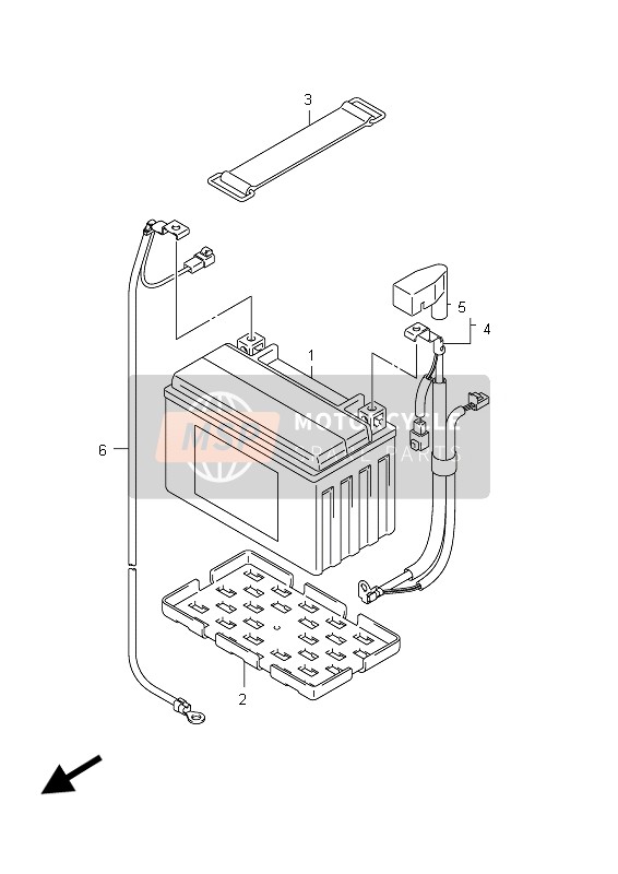 Suzuki GSX650F(A) 2012 Batterie (GSX650FUA E21) pour un 2012 Suzuki GSX650F(A)