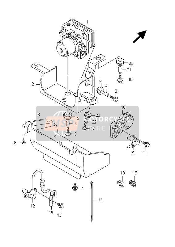 Suzuki GSX650F(A) 2012 Hydraulische eenheid (GSX650FA E21) voor een 2012 Suzuki GSX650F(A)