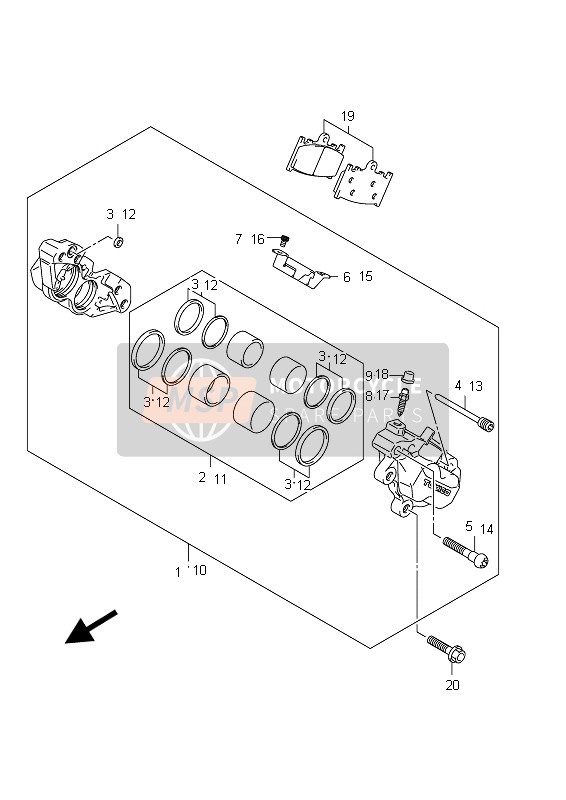 Front Caliper (GSX650FUA E21)