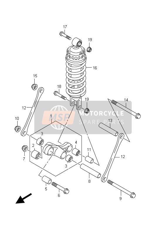 Leva cuscino posteriore (GSX650F E21)