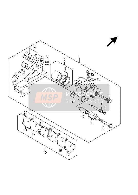 Pinza posteriore (GSX650F E21)