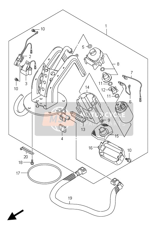 Suzuki GSX1250FA 2012 KRAFTSTOFFPUMPE für ein 2012 Suzuki GSX1250FA