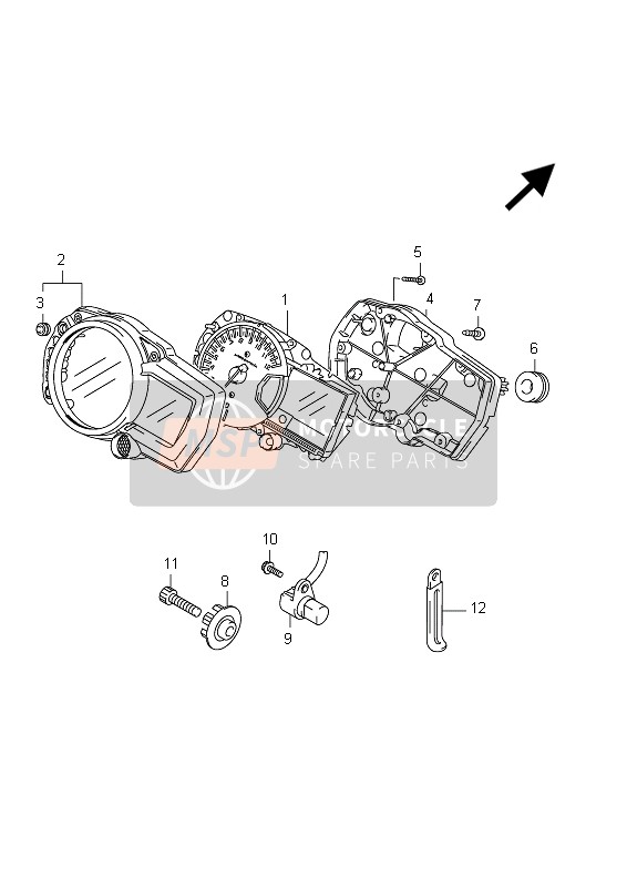 Suzuki GSX1250FA 2012 TACHOMETER für ein 2012 Suzuki GSX1250FA