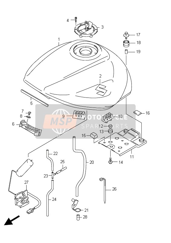 Benzinetank (GSX1250FA E21)