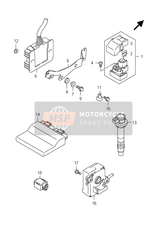 Suzuki GSX-R600 2012 Electrical (GSX-R600 E24) for a 2012 Suzuki GSX-R600