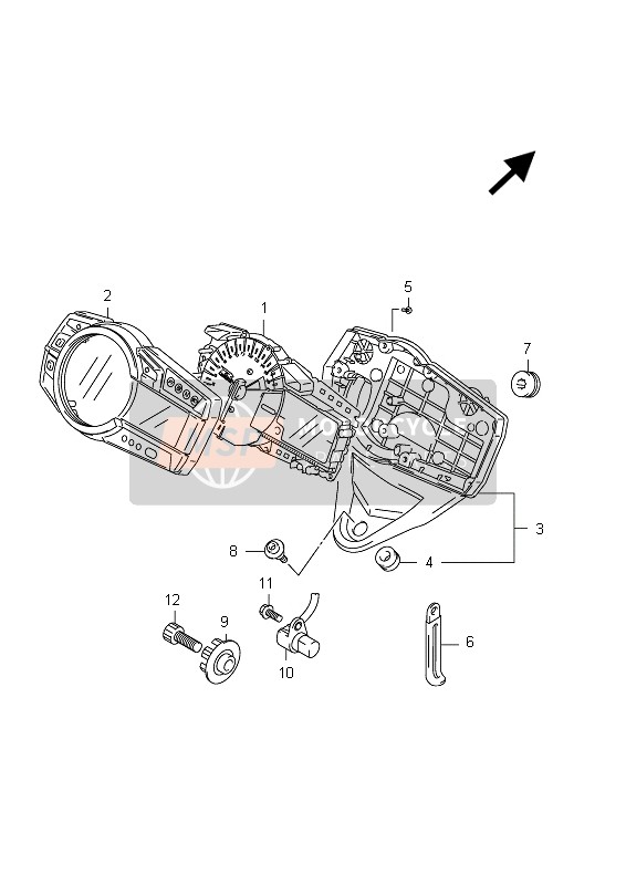 Suzuki GSX-R600 2012 TACHOMETER für ein 2012 Suzuki GSX-R600