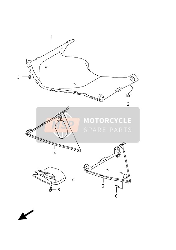 Suzuki GSX-R600 2012 INNERE ABDECKUNG für ein 2012 Suzuki GSX-R600