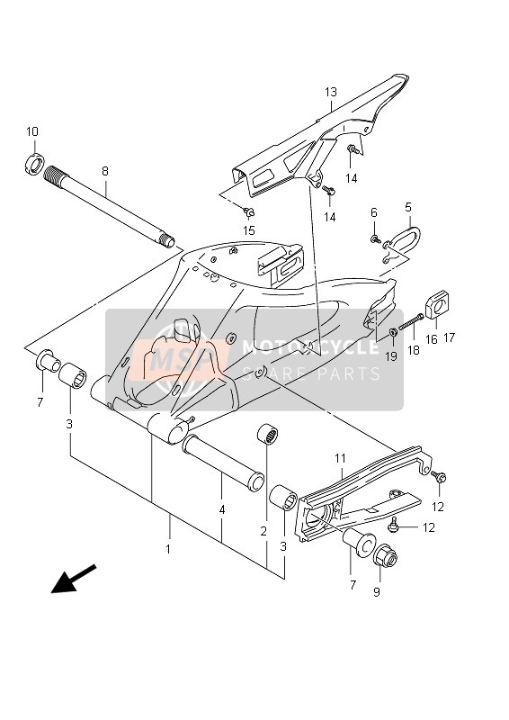 Brazo oscilante trasero (GSX-R600 E24)