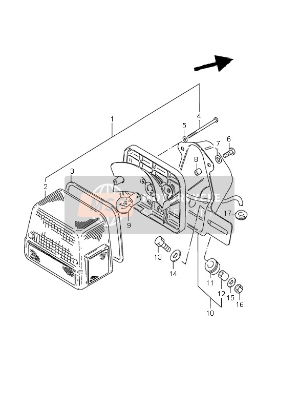 3576522210, Cushion, Rr Combination Lamp, Suzuki, 3