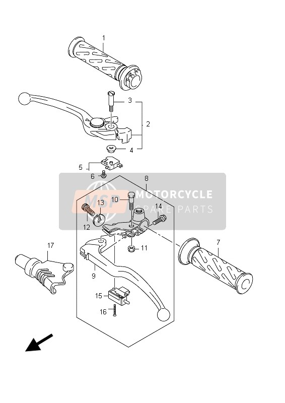 Suzuki SFV650(A) GLADIUS 2012 HANDHEBEL für ein 2012 Suzuki SFV650(A) GLADIUS