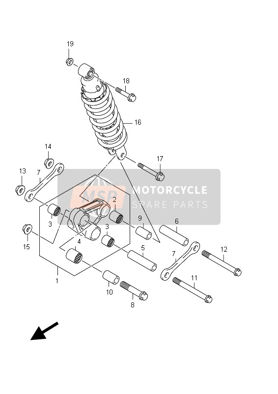 Suzuki SFV650(A) GLADIUS 2012 Rear Cushion Lever for a 2012 Suzuki SFV650(A) GLADIUS