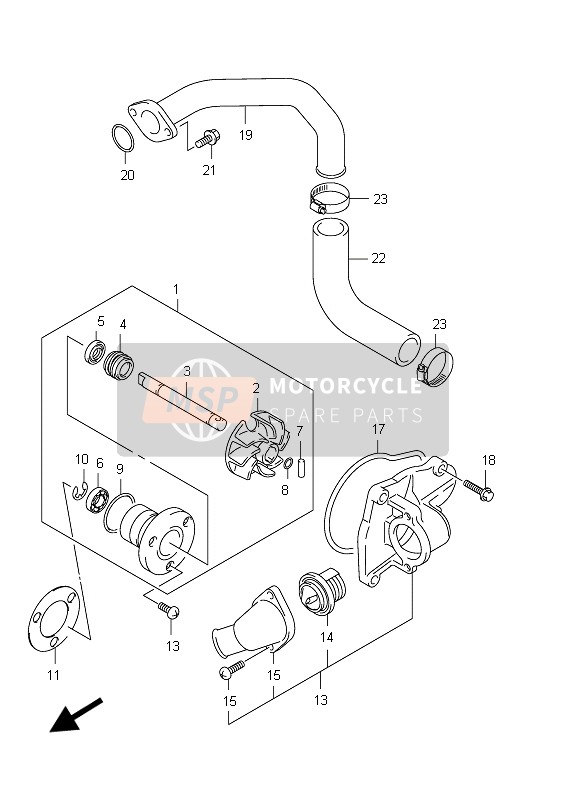 Suzuki C800 (VL800) INTRUDER 2012 Water Pump for a 2012 Suzuki C800 (VL800) INTRUDER