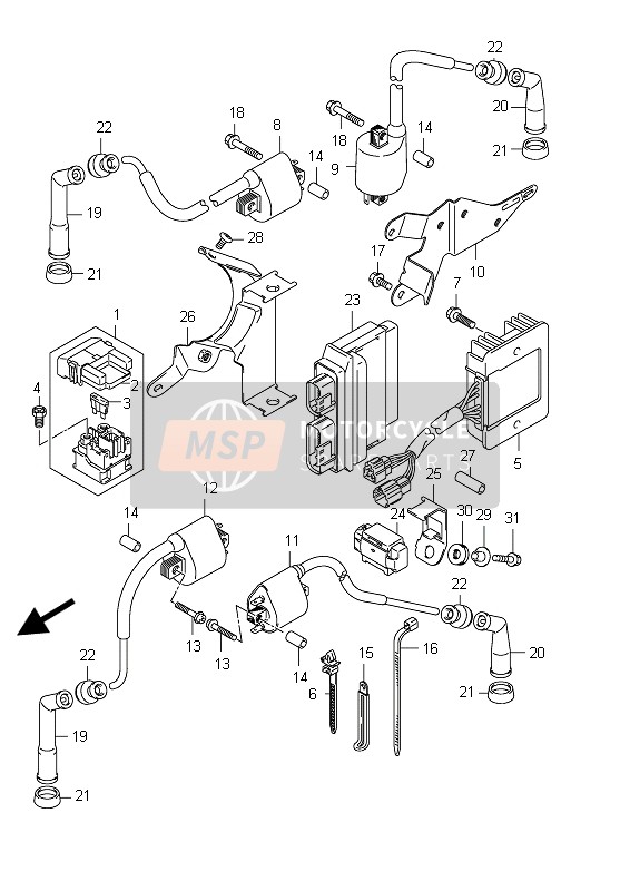 Suzuki C800 (VL800) INTRUDER 2012 Electrical (VL800C E02) for a 2012 Suzuki C800 (VL800) INTRUDER