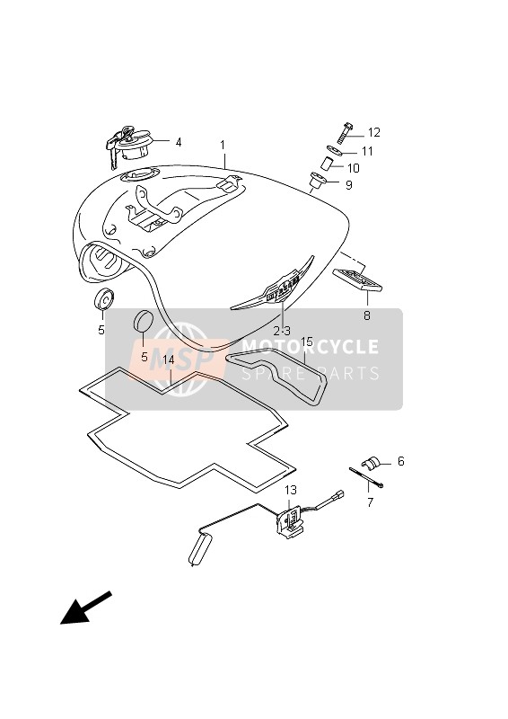 Serbatoio di carburante (VL800UE E19)