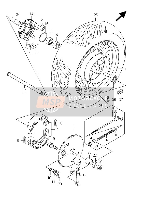 Roue arrière (VL800C E24)