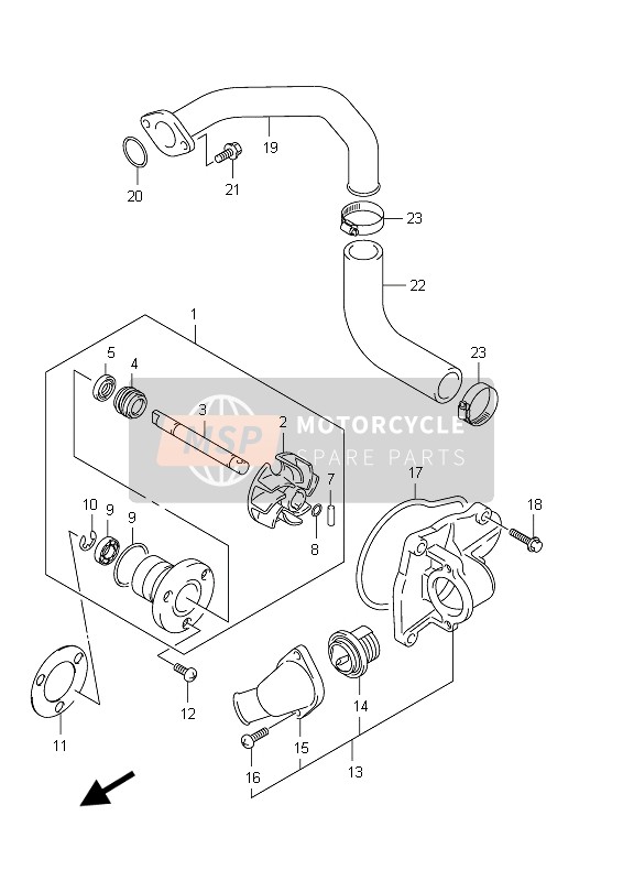 Suzuki VZ800 INTRUDER 2012 Water Pump for a 2012 Suzuki VZ800 INTRUDER