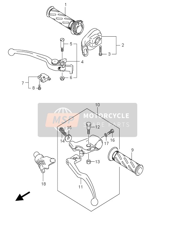 Suzuki DL650 V-STROM 2006 Handle Lever for a 2006 Suzuki DL650 V-STROM