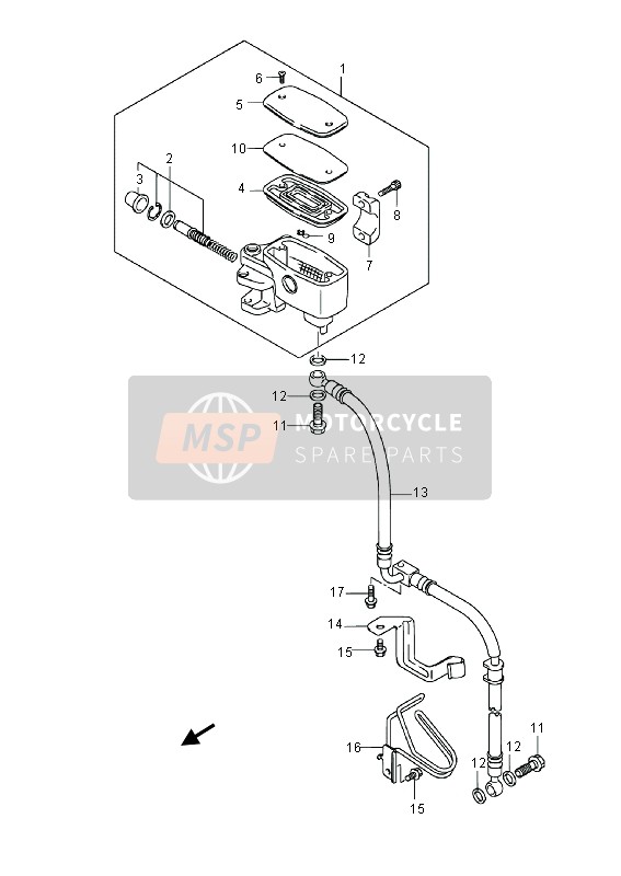 5966910F40, Dop,Hfd.Remcil., Suzuki, 0