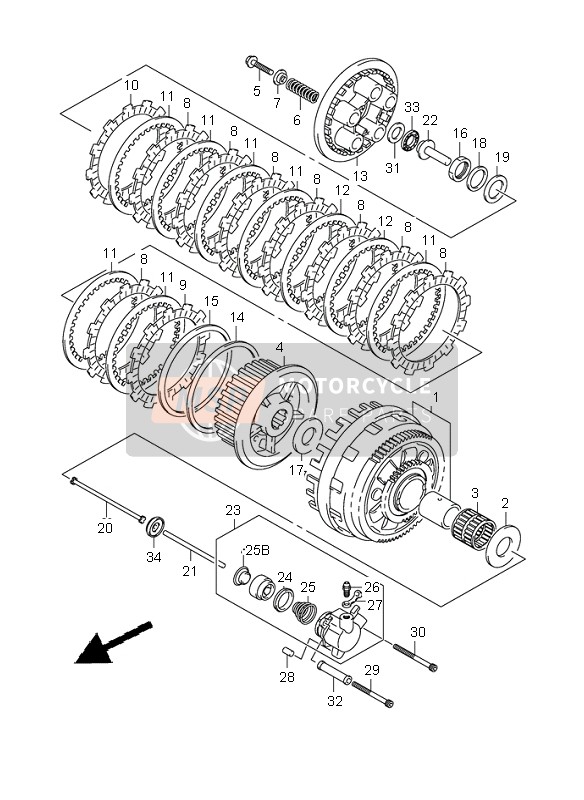 Suzuki DL1000 V-STROM 2006 Clutch for a 2006 Suzuki DL1000 V-STROM