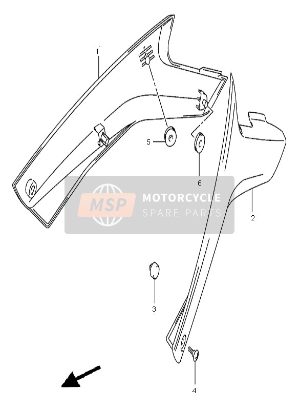 Suzuki DL1000 V-STROM 2006 Cubierta del marco para un 2006 Suzuki DL1000 V-STROM