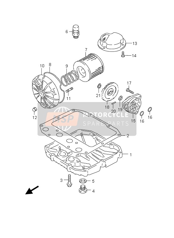 Suzuki GS500(E)(F) 2006 Filtre à l'huile & La pompe à huile pour un 2006 Suzuki GS500(E)(F)