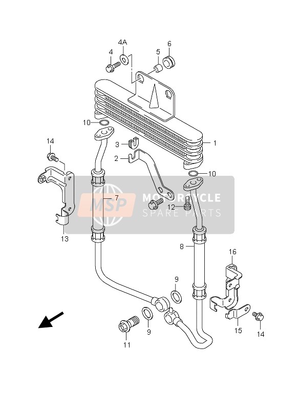 Suzuki GS500(E)(F) 2006 Oil Cooler for a 2006 Suzuki GS500(E)(F)