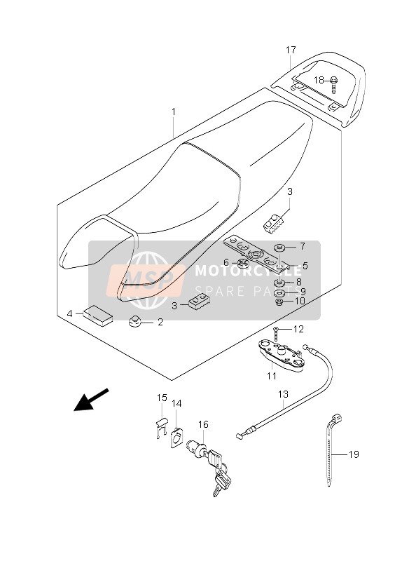 Suzuki GS500(E)(F) 2006 Seat for a 2006 Suzuki GS500(E)(F)