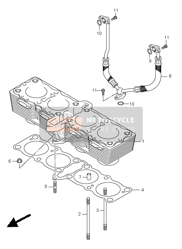 Suzuki GSF650(N)(S)(NA)(SA) BANDIT 2006 Cylindre pour un 2006 Suzuki GSF650(N)(S)(NA)(SA) BANDIT