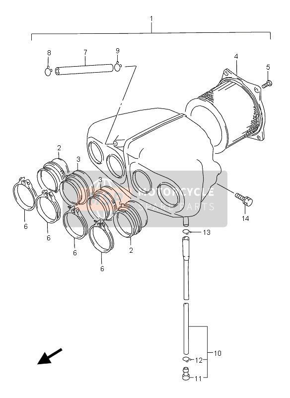 Suzuki GSX750F 2006 Air Cleaner for a 2006 Suzuki GSX750F