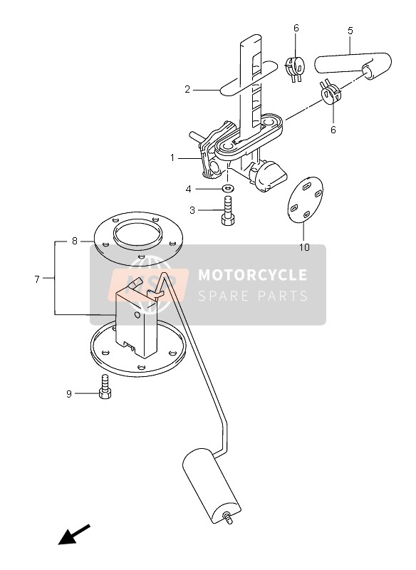 Suzuki GSX750F 2006 Grifo de combustible para un 2006 Suzuki GSX750F