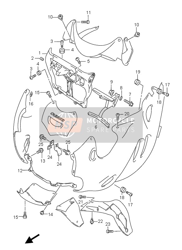 Piezas de instalación del cuerpo del carenado