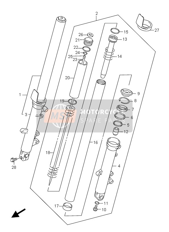 Suzuki GSX750F 2006 Front Damper for a 2006 Suzuki GSX750F