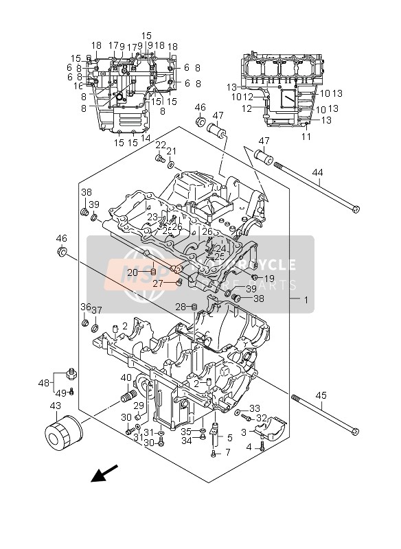 Suzuki GSX1300R HAYABUSA 2006 Crankcase for a 2006 Suzuki GSX1300R HAYABUSA