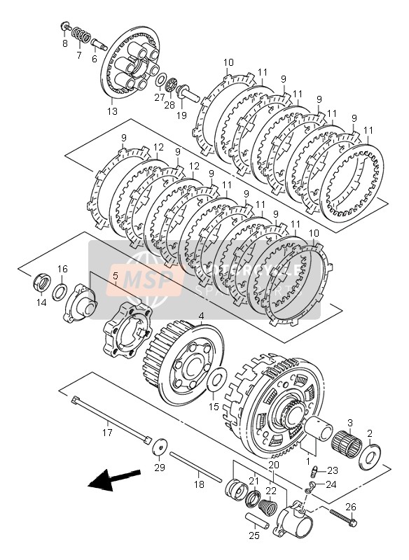 Suzuki GSX1300R HAYABUSA 1999 Clutch for a 1999 Suzuki GSX1300R HAYABUSA