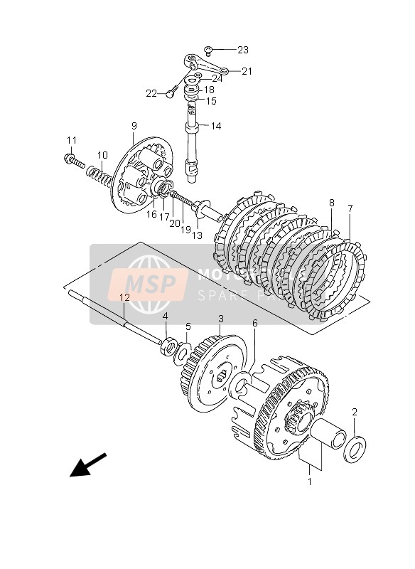 Suzuki GZ125 MARAUDER 2006 Embrayage pour un 2006 Suzuki GZ125 MARAUDER