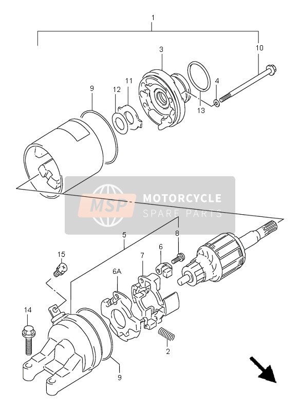 Suzuki GSF600N BANDIT 1996 Comenzando Motor para un 1996 Suzuki GSF600N BANDIT