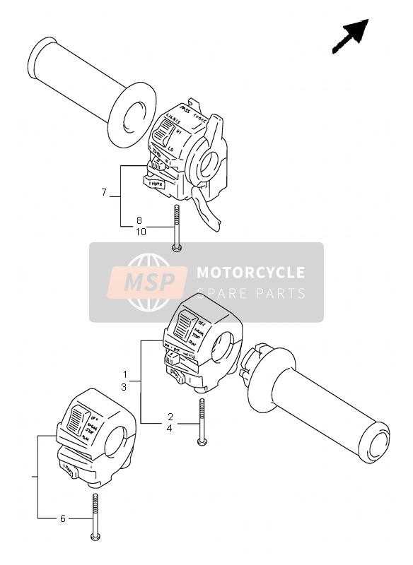 3720017E61, Switch Assy, Handle,Rh, Suzuki, 0