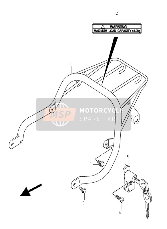 Suzuki RV125 VANVAN 2006 Portador para un 2006 Suzuki RV125 VANVAN